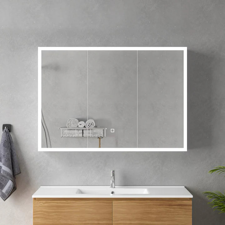 Dulap De Baie cu oglinda led 100x70 cm