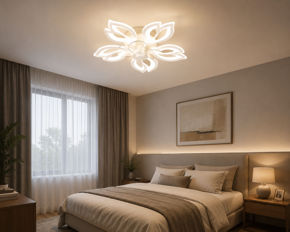 Lustra LED cu Ventilator si  telecomanda – 100W, Ø625×H125 mm, Alb, 3000–6500K 26252/5