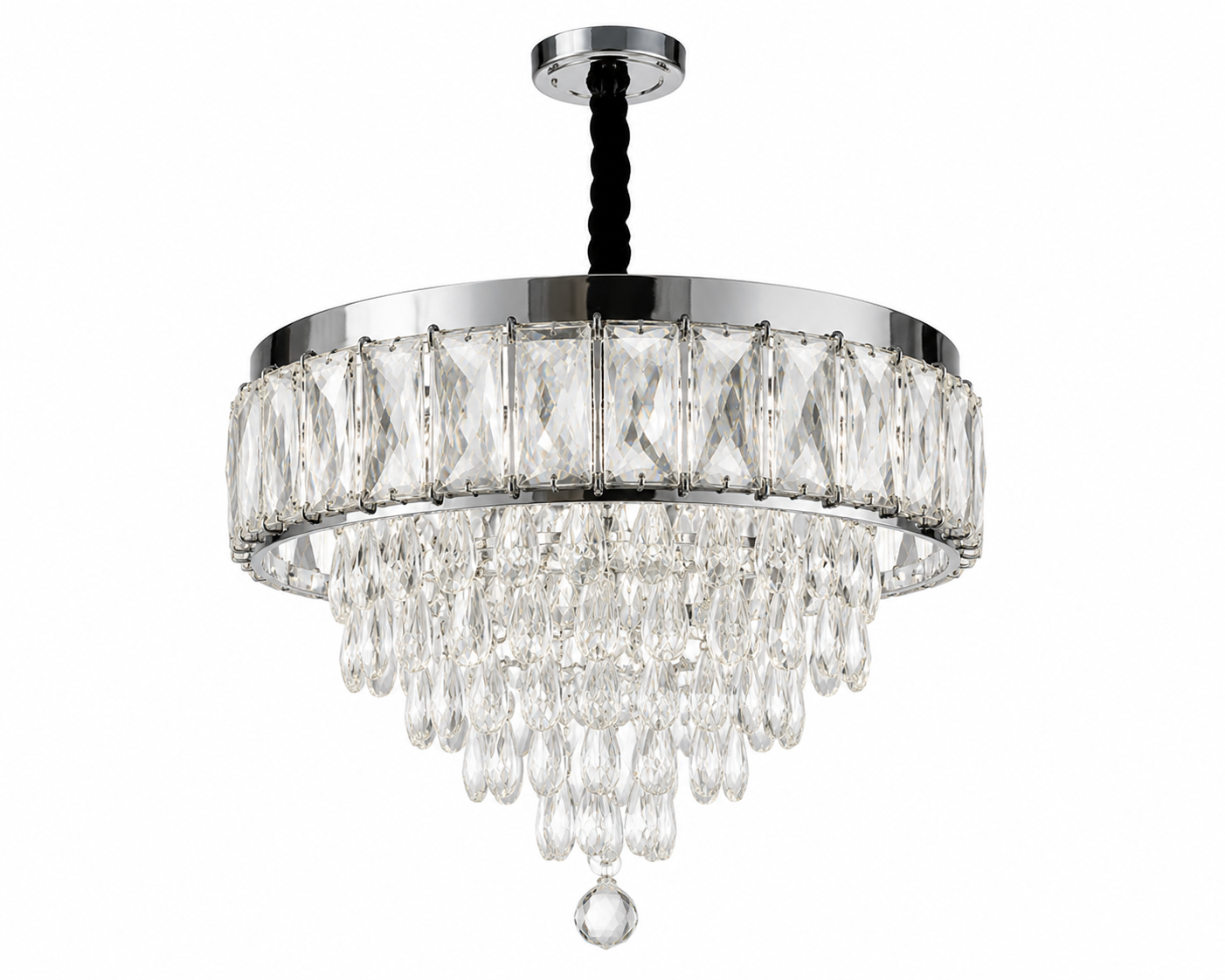 Candelabru LED Cristal Ø300 cu Telecomandă – 52W, Model 2960-300