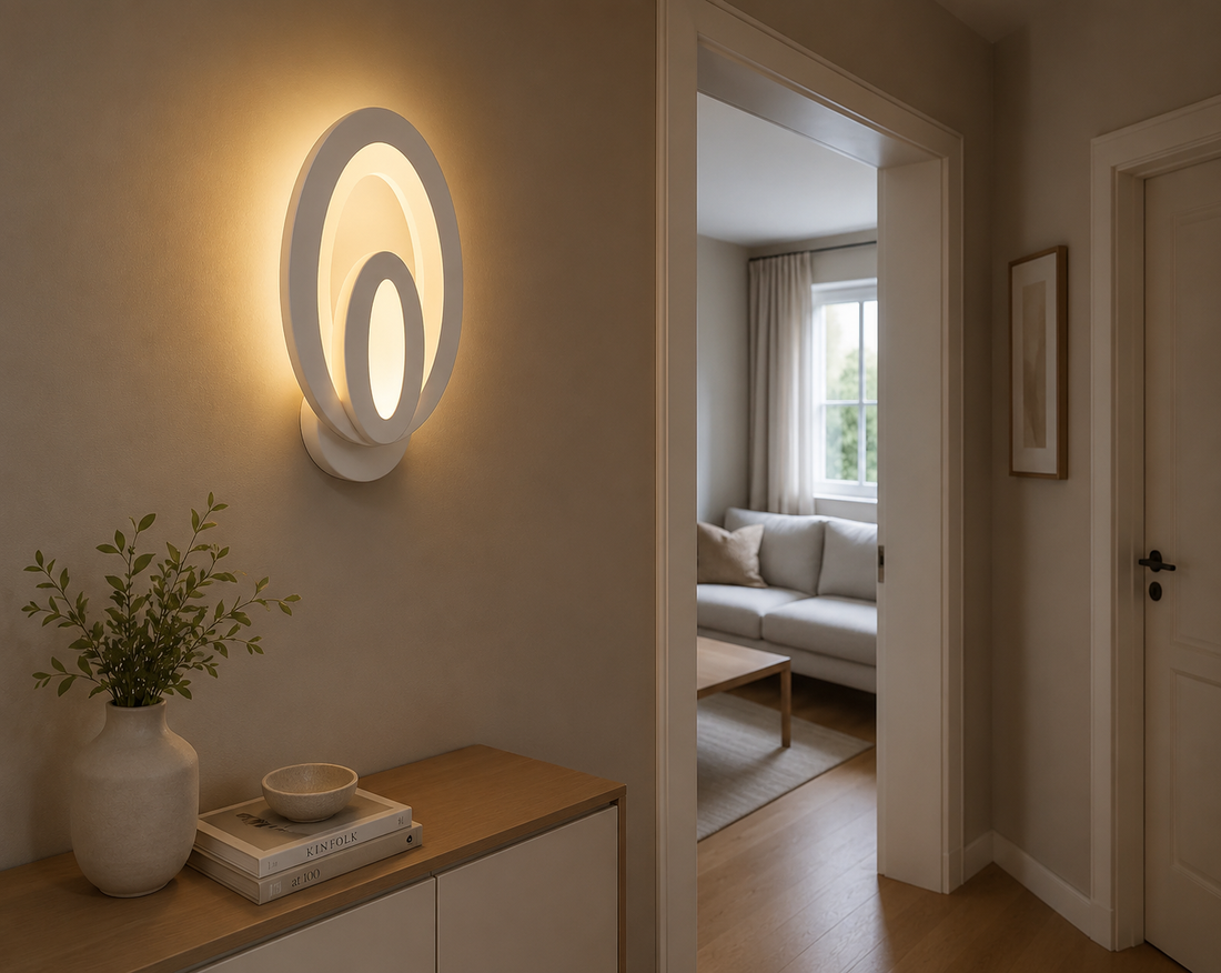Aplica LED modernă B03, lumină reglabilă 3000–6500K, design vertical compact