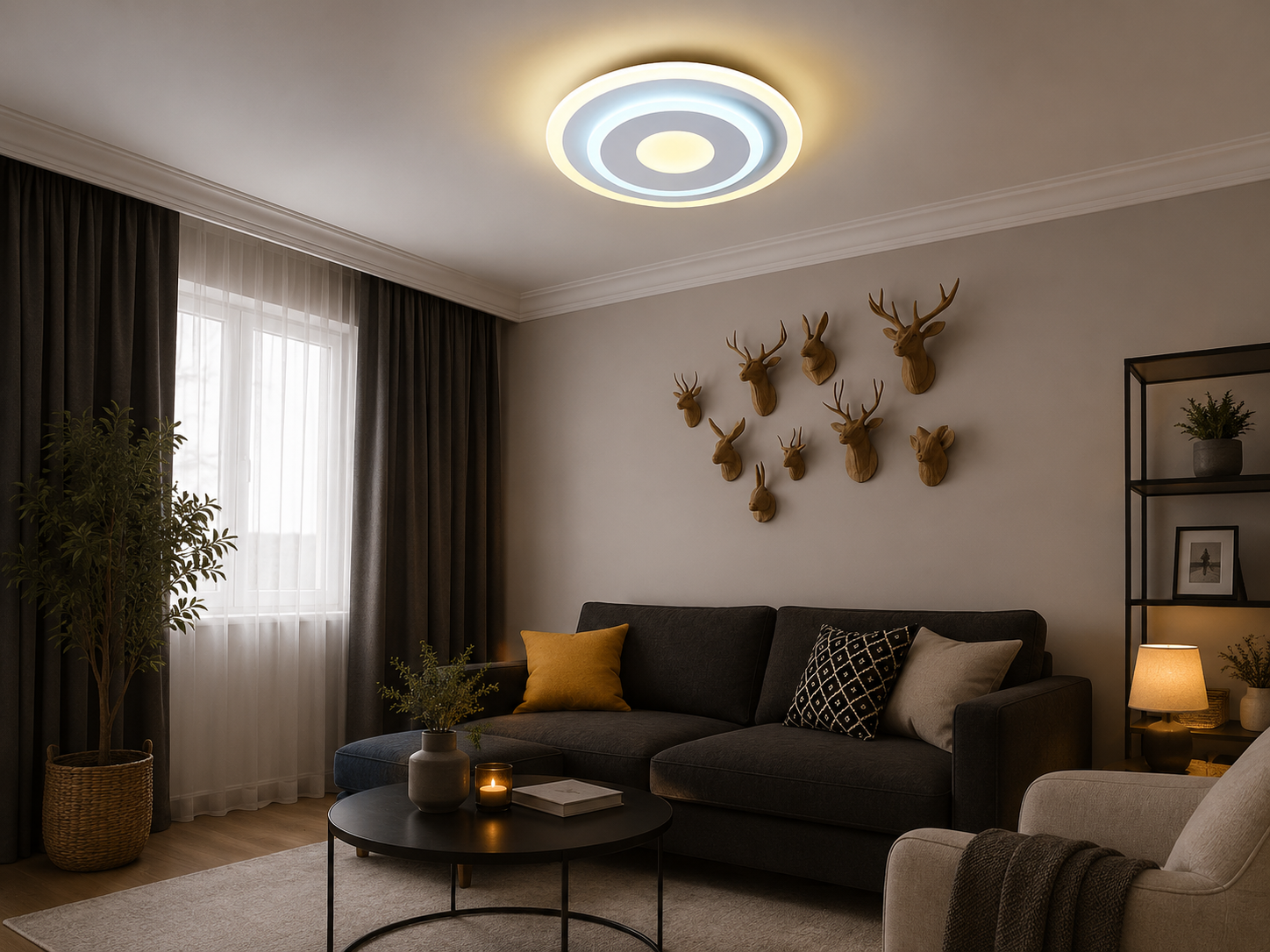 Aplica LED 46W, Ø240 mm, lumină reglabilă 3000K–6500K – model 19353/240