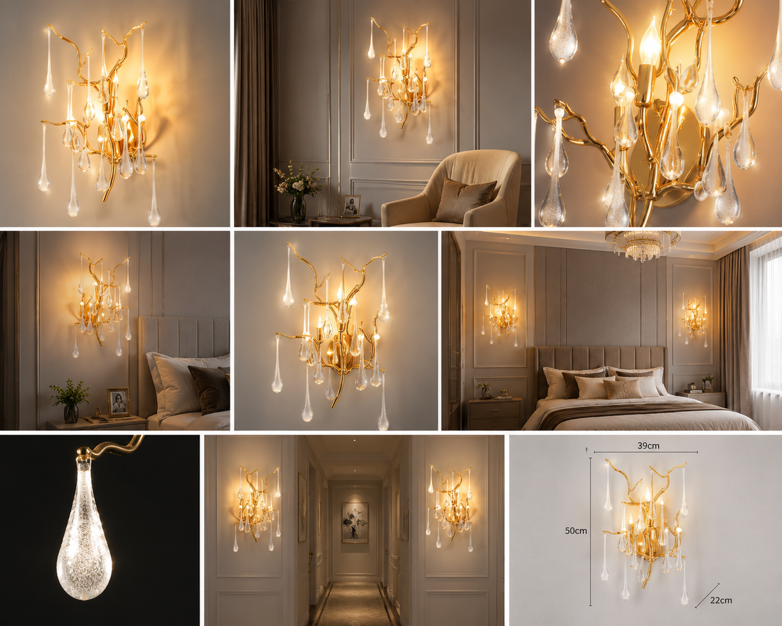 Aplica decorativa aurie cu cristal model 27137/2