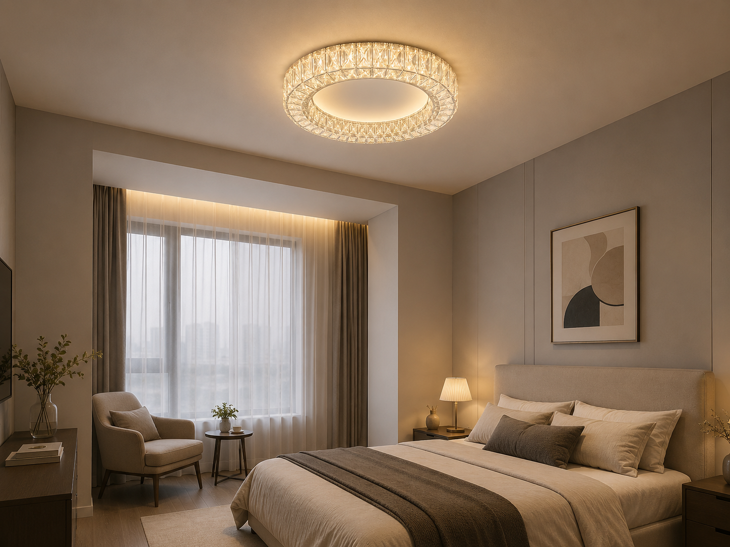 Lustra LED cu 3 faze de lumini, 2966/500
