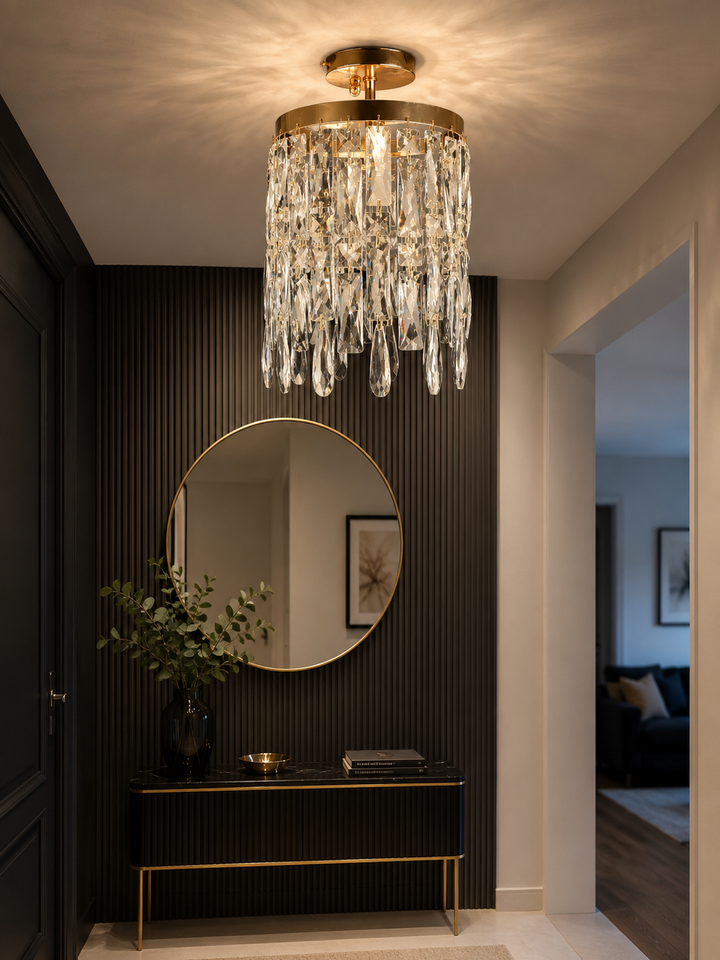 Pendul decorativ cu cristale 8383/1-180 – Design elegant, soclu E27