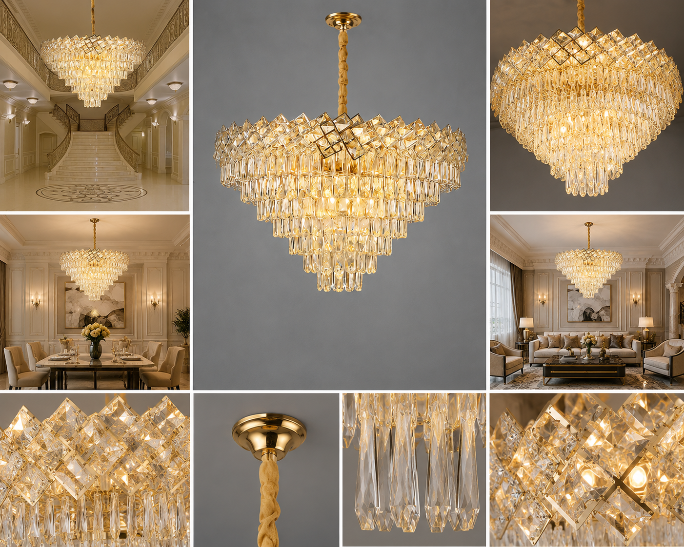 Candelabru de Lux Auriu –8650/800, 6x E27