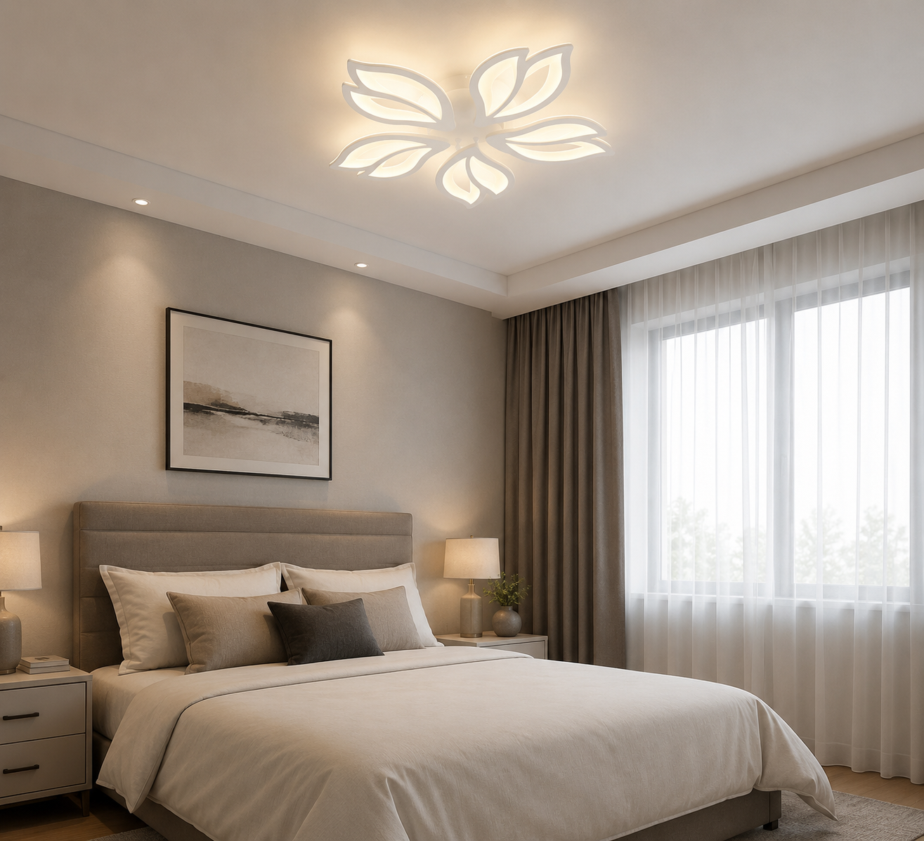 Lustra LED 90W cu telecomandă, Ø620 mm, lumină reglabilă 3000–6500K – model 19250/5WH
