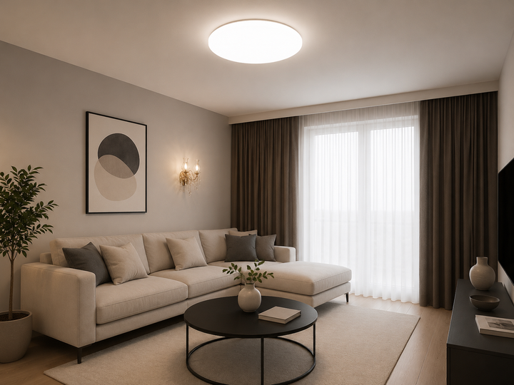 Plafoniera LED rotundă, Ø370 mm, 45W, 6500K, ML-002/370WH