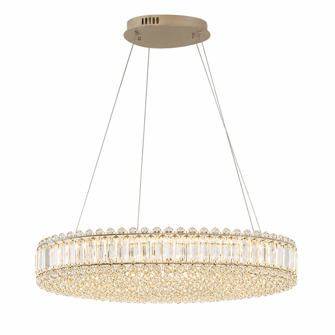 Candelabru  LED modern , 96W, L ≈ 650 mm, finisaj crom – model 72025/650+400 CH