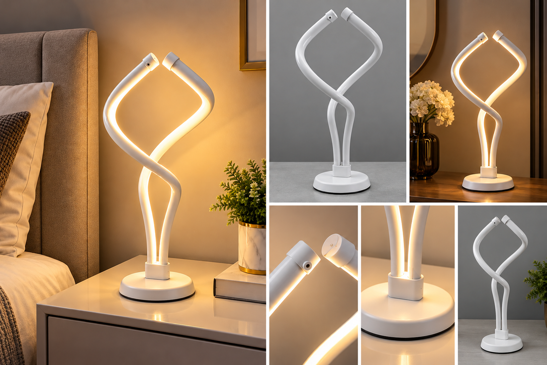Veioză decorativă LED 8607 WH– Alb