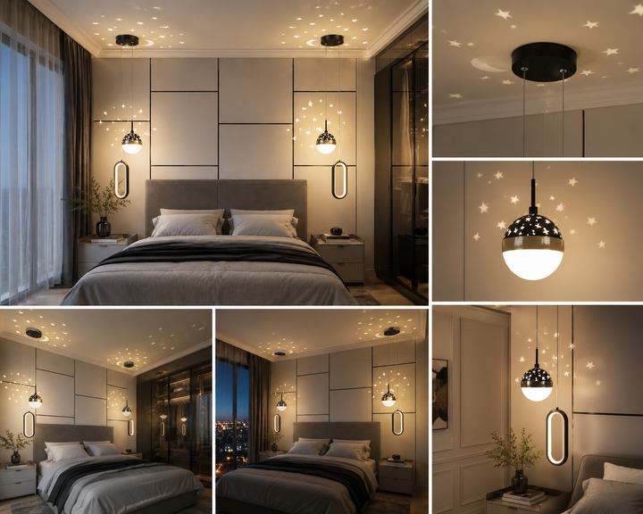 Pendul LED 7679/2 – 42W, Design Elegant Reglabil, cu Telecomandă și Lumină Variabilă