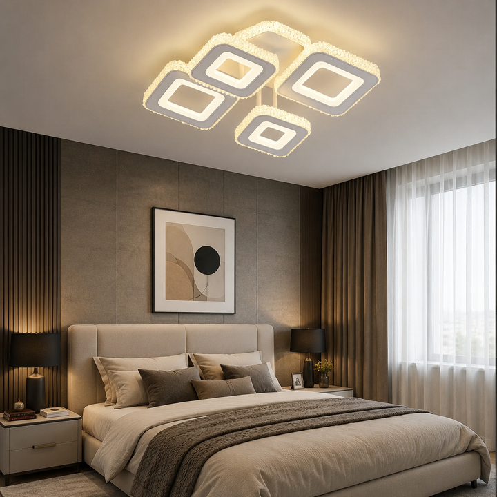Lustra LED moderna cu lumina reglabila – Model 26033/2+2C WH+CR