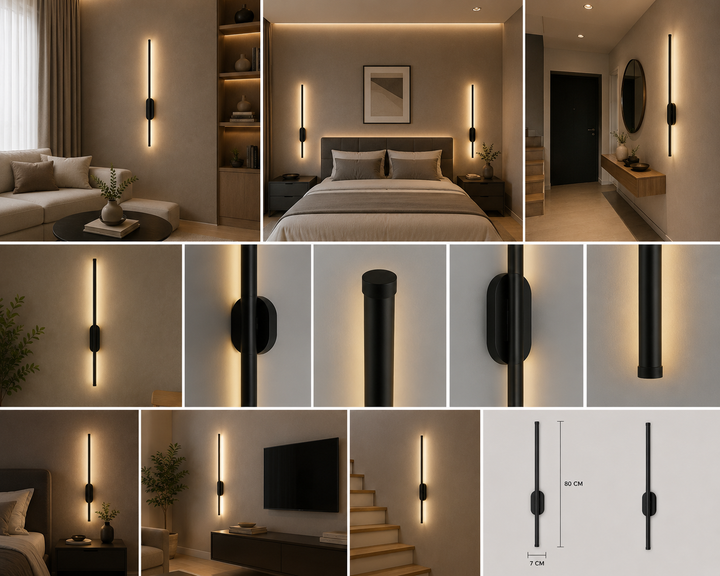 Aplica LED liniară neagra 60 cm – Model 59011/600BK