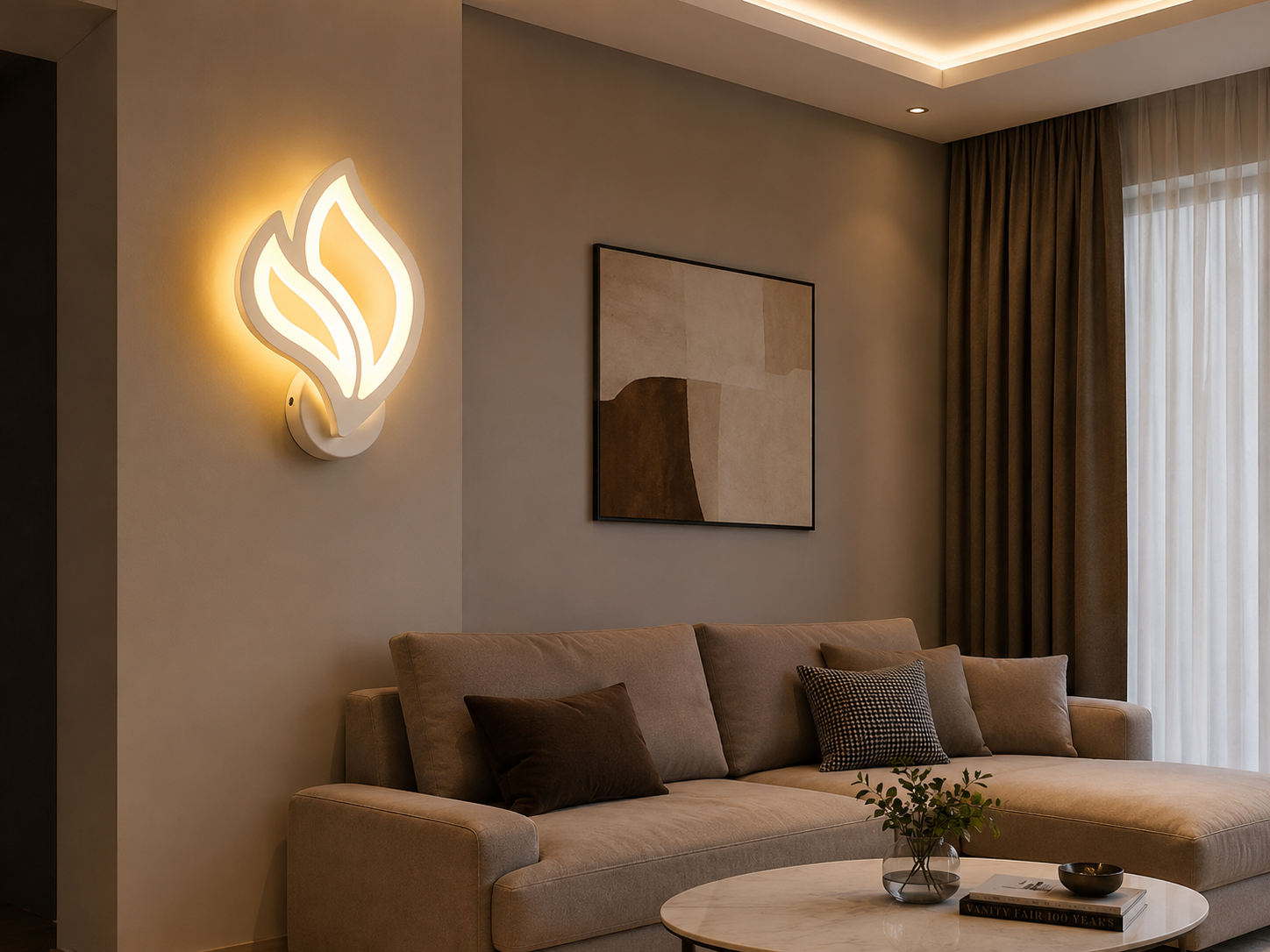 Aplica LED decorativă 20W, 273×158×70 mm, lumină reglabilă 3000–6500K – model 19250/1WN WH