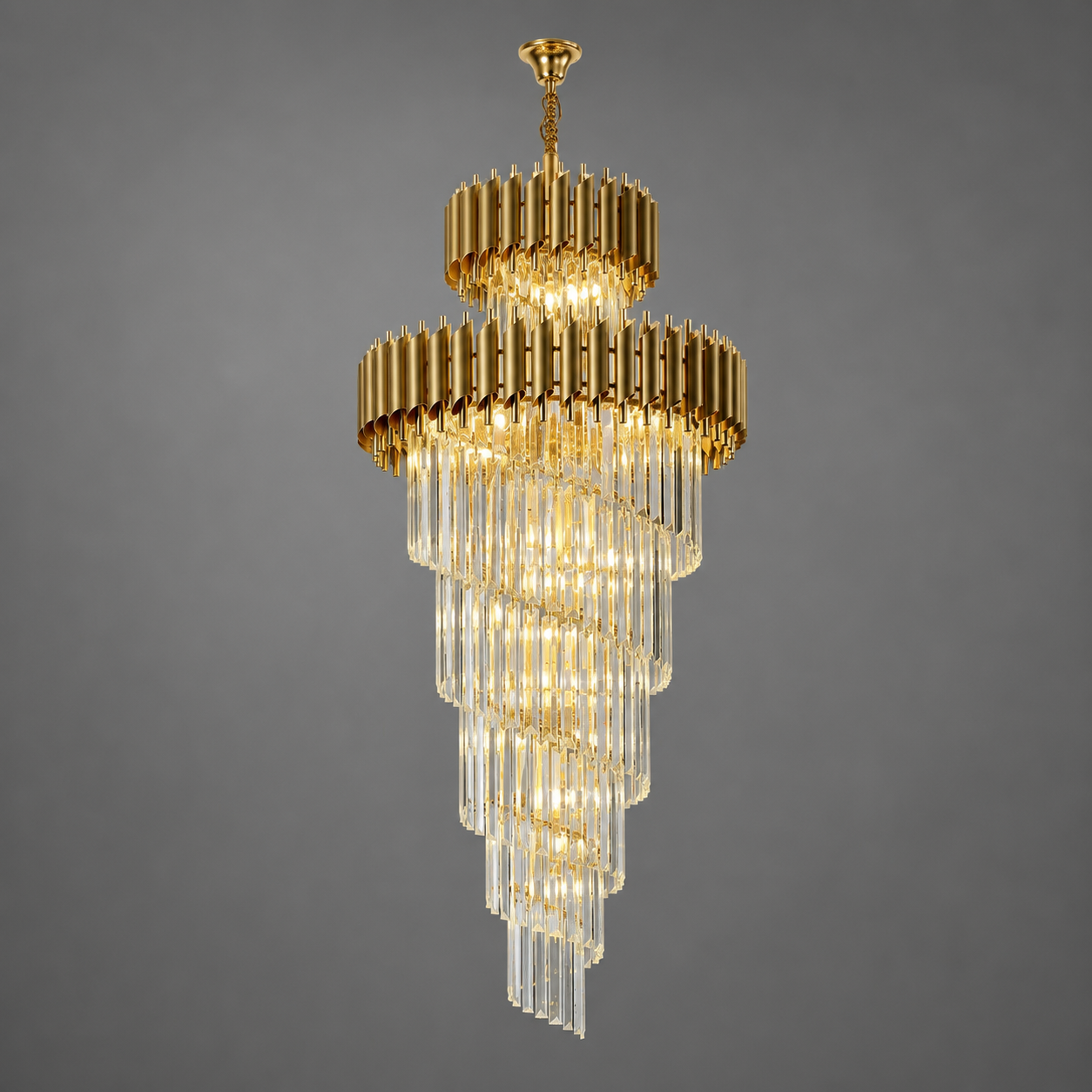 Candelabru rotund auriu 600x1800 mm cu becuri 9001/600+1800FGD