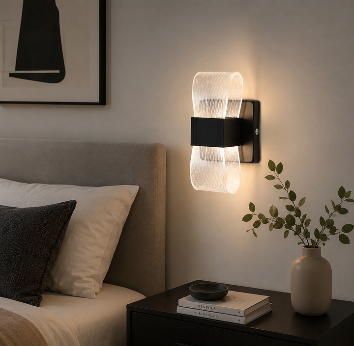Aplica LED de perete, 8 W, 200×100 mm, temperatură reglabilă 2800–6500 K – model SX8706 BK
