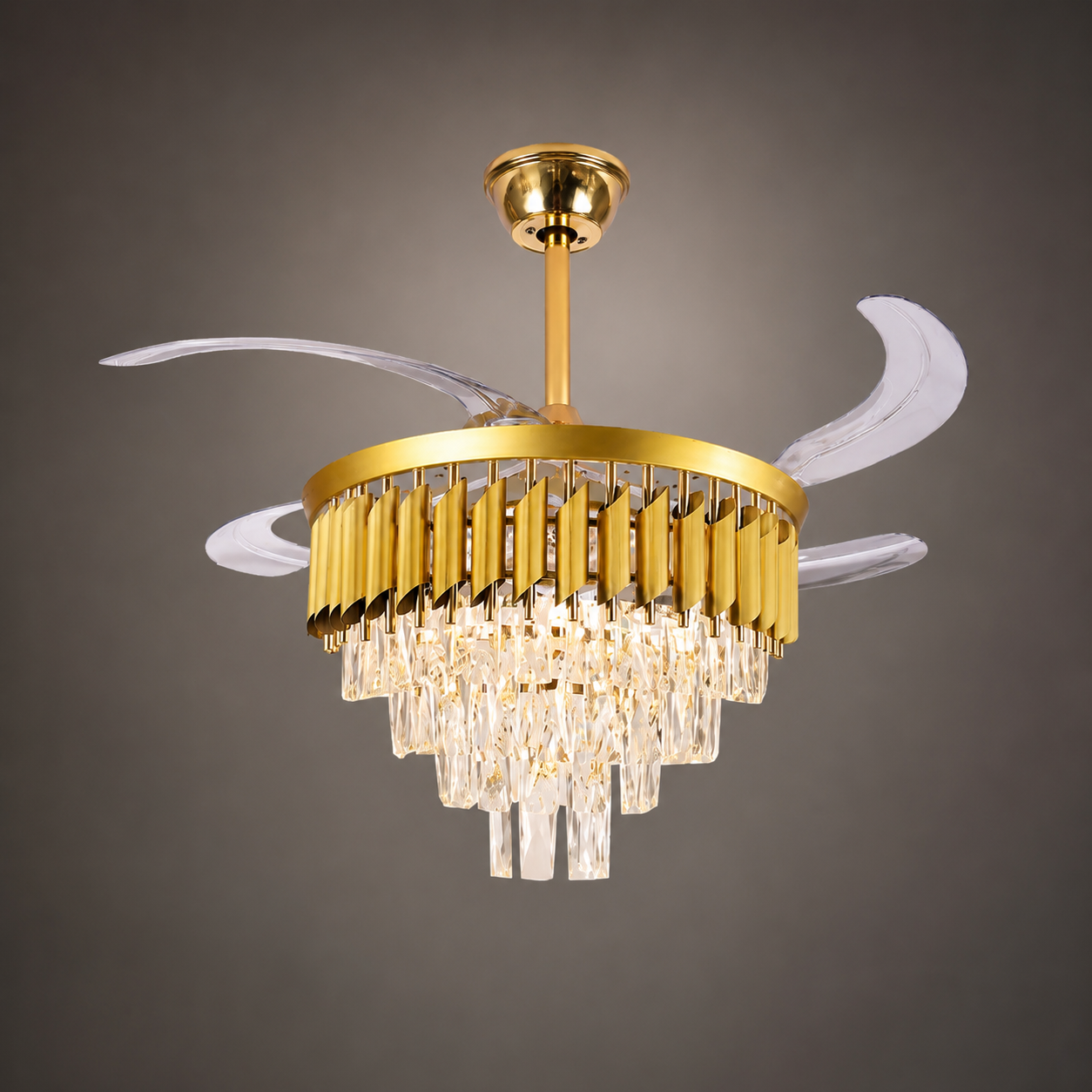 Candelabru cu Ventilator LED și Telecomandă – F9001/500 FGD, 96W
