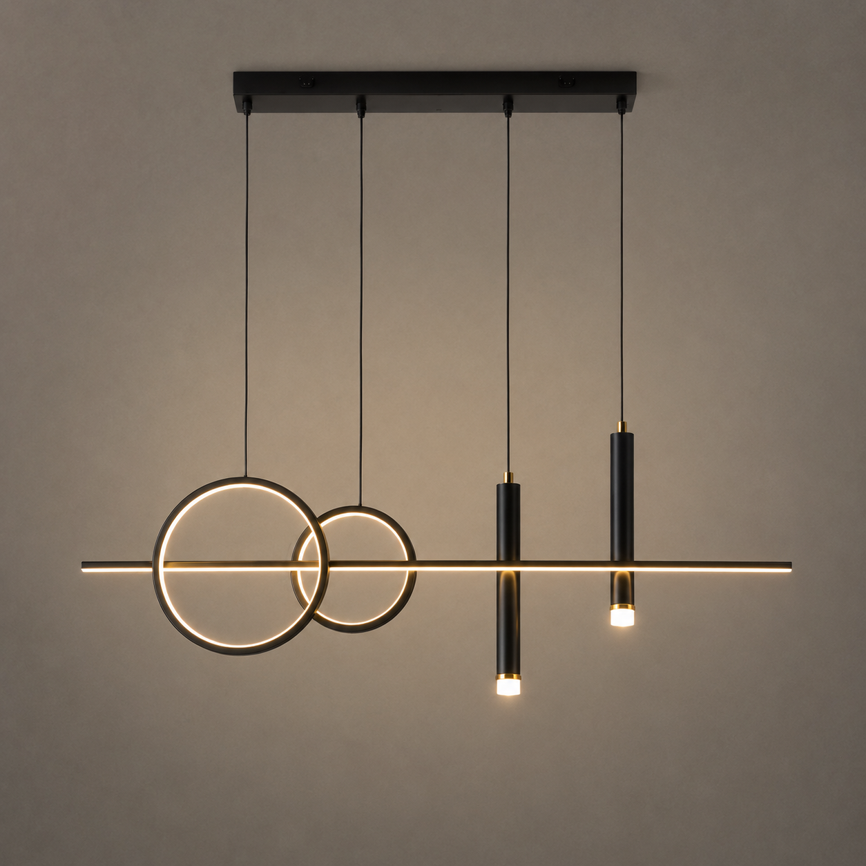 Pendul LED Modern – Model 72028/2+1 cu Telecomandă și Lumină Reglabilă