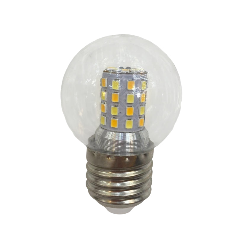 Bec LED  – E27, 3 tipuri de lumina , sticlă transparentă