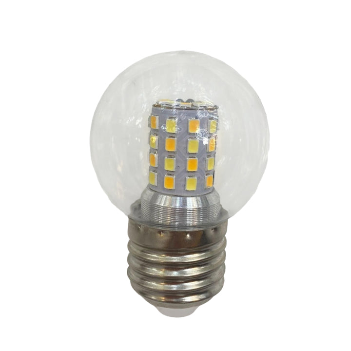Bec LED  – E27, 3 tipuri de lumina , sticlă transparentă