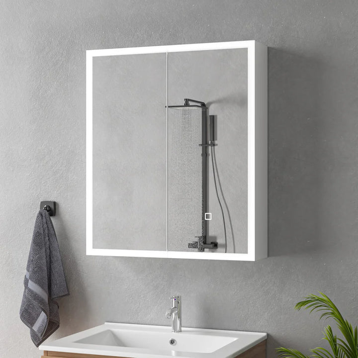 Dulap De baie cu oglinda led 60x70 cm