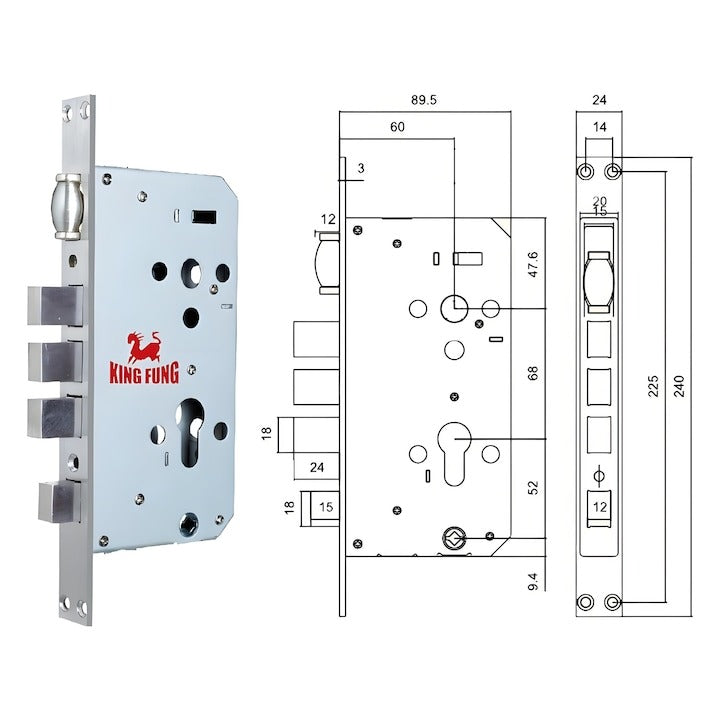 Incuietoare inteligenta – Amprenta, PIN, card și cheie mecanica, aliaj aluminiu, finisaj auriu