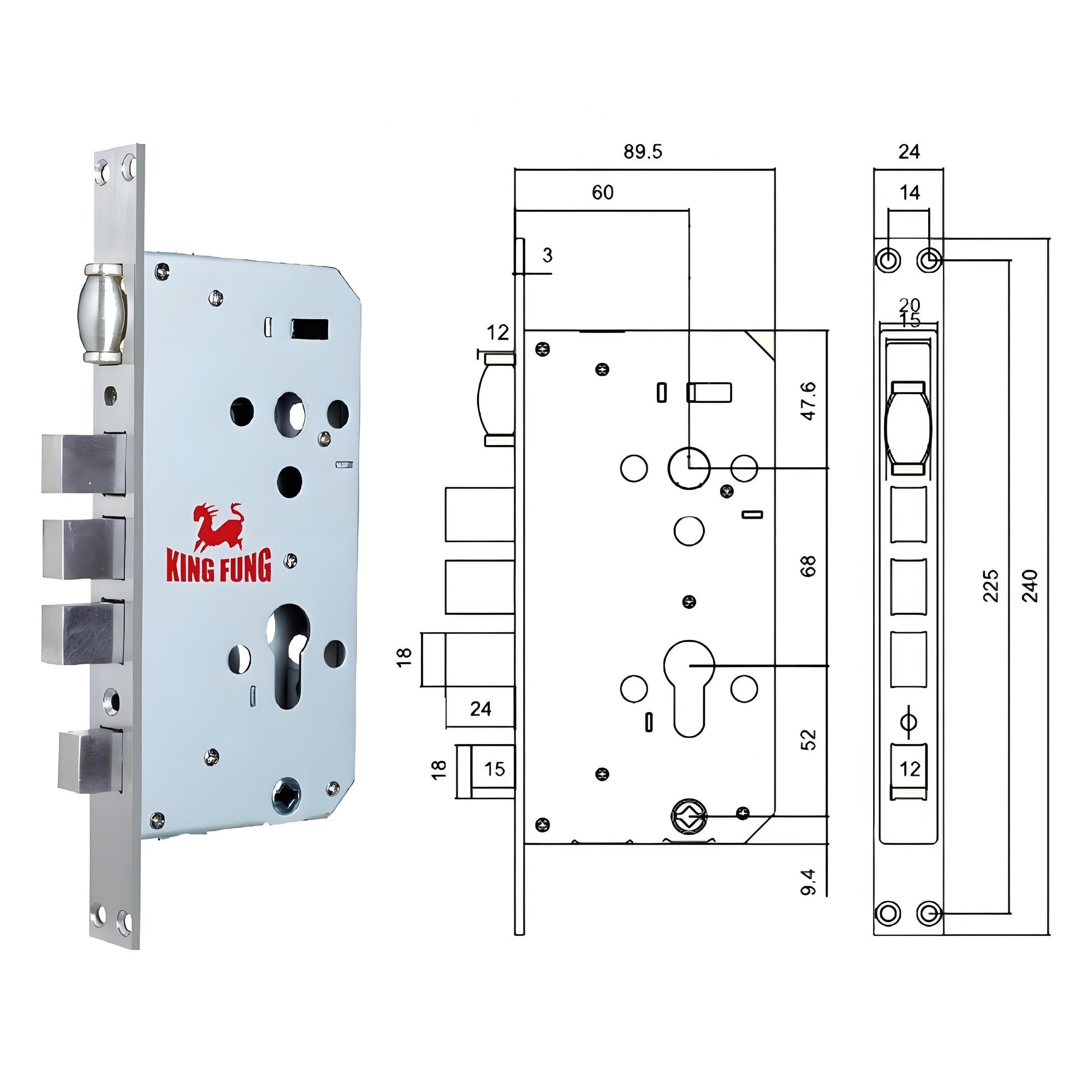 Incuietoare inteligenta Smart Luban – Recunoaștere facială, amprentă, PIN, card IC, cheie și aplicație Tuya, aluminiu negru/argintiu