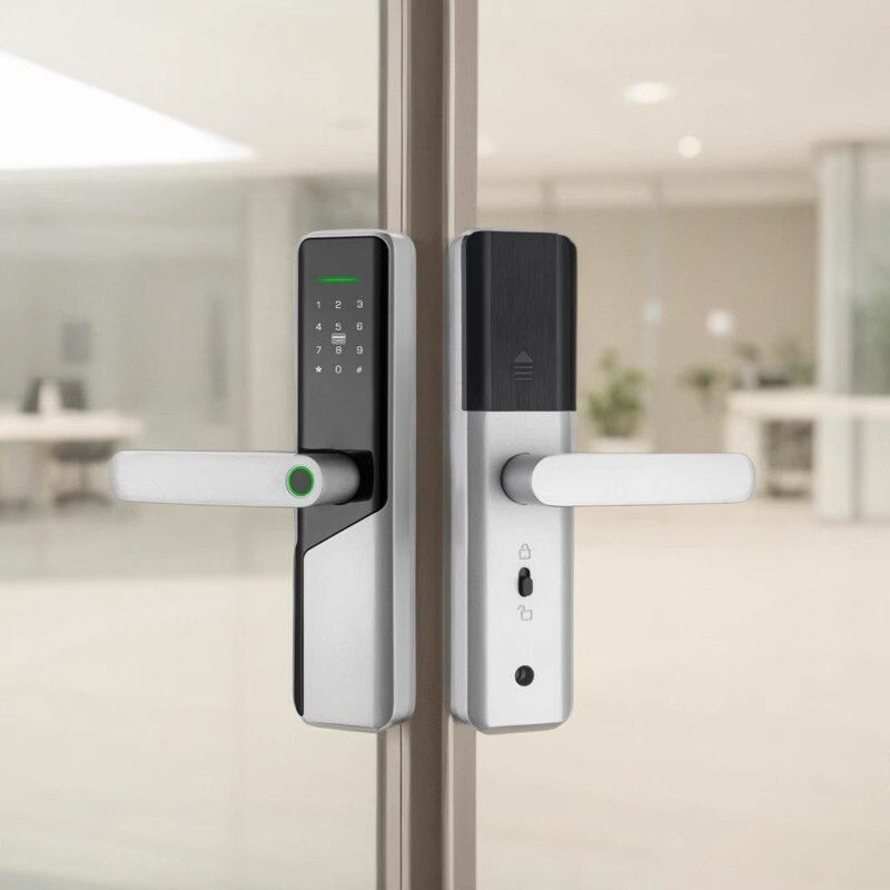 Incuietoare inteligenta Neumann NovaLock – Deblocare cu amprentă, PIN, card, cheie și aplicație Tuya