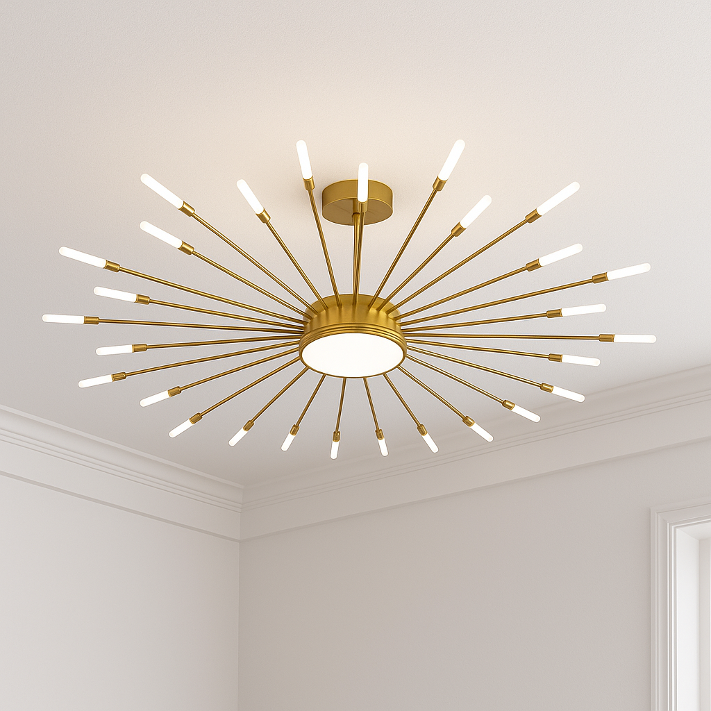 Lustra LED moderna, D1150xH110 mm, 45x2W, telecomanda, 3000–6500K, 27127/30+1 PLG