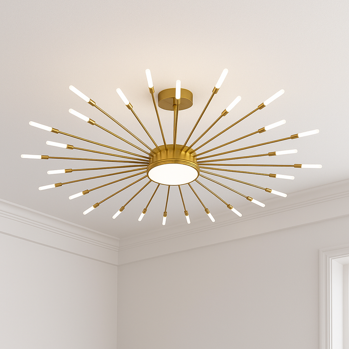 Lustra LED moderna, D1150xH110 mm, 45x2W, telecomanda, 3000–6500K, 27127/30+1 PLG