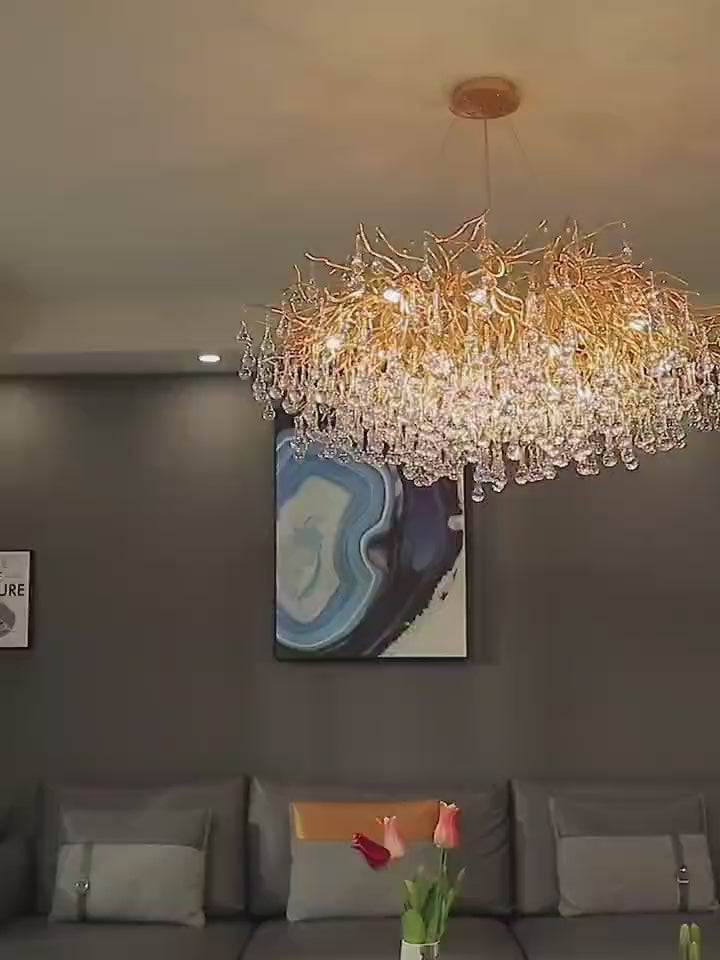 Candelabru Lux cu Cristale, 10xE14, Ø1200 mm, Design Aur Antic – Model 27137/1200+550 OG+FGD